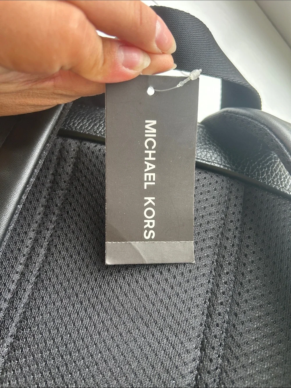 Michael Kors Black Cooper Pebbled Leather Commuter Backpack